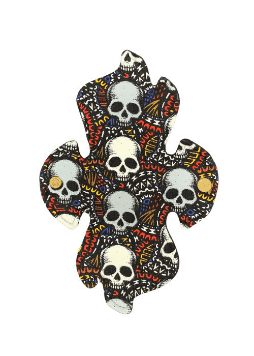 Special inlegkruisje flame skulls