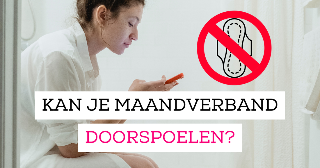 Kan je maandverband door de wc spoelen?