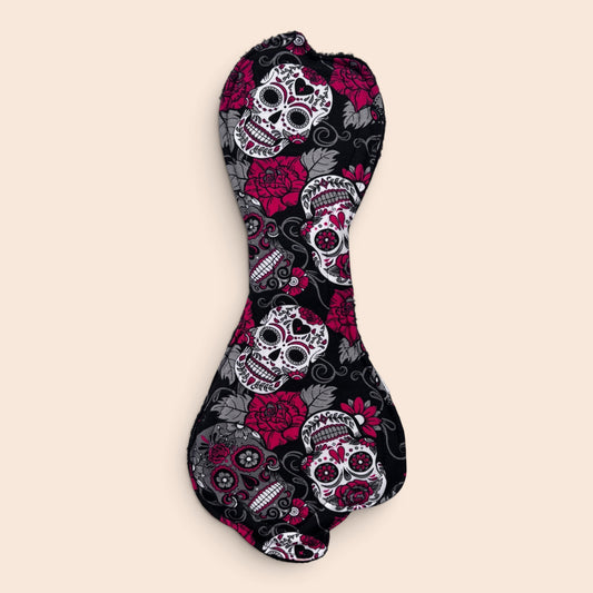 Maandverband | Heavy | Tricot | Halloween | Spook grey skulls