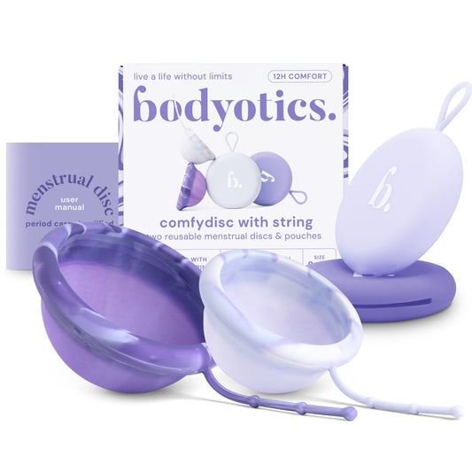 Menstruatiedisc Herbruikbaar Trekkoord Paars & Lavendel S & L (2 stuks) | LottePads