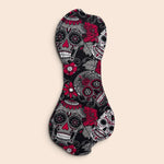 Maandverband | Medium | Tricot | Halloween | Spook grey skulls