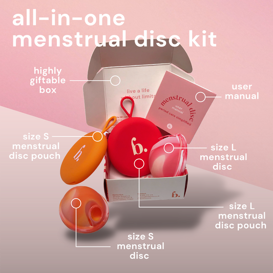 Menstruatiedisc Herbruikbaar Trekring Oranje & Rood S & L (2 stuks) | LottePads