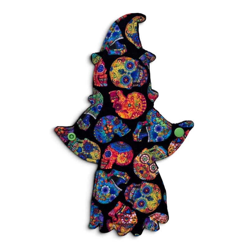 Maandverband | Medium | Katoen | Halloween | Heks sugar skulls