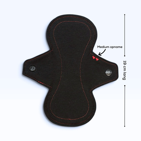 Eerste Menstruatie Set | Medium Small | Zwart | Minimum