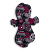 Maandverband | Medium | Tricot | Halloween | Spook grey skulls