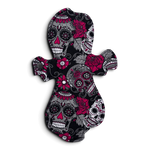Maandverband | Medium | Tricot | Halloween | Spook grey skulls