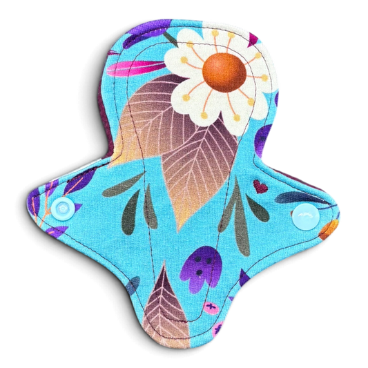 Inlegkruisje | String | Tricot | Bloemen teal