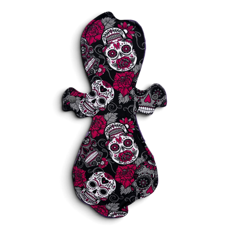 Maandverband | Heavy | Tricot | Halloween | Spook grey skulls