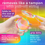 Menstruatiedisc | Herbruikbaar | Trekkoord | Rainbow | S & L (2 stuks)