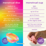 Menstruatiedisc | Herbruikbaar | Trekkoord | Rainbow | S & L (2 stuks)