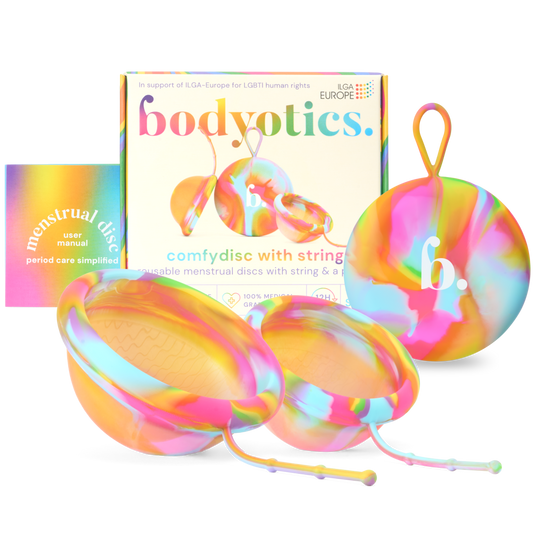 Menstruatiedisc Herbruikbaar Trekkoord Rainbow S & L (2 stuks) | LottePads