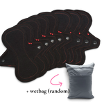 Eerste Menstruatie Set | Medium Small | Zwart | Ideale start