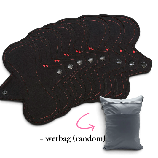 Eerste Menstruatie Set | Medium Small | Zwart | Ideale start