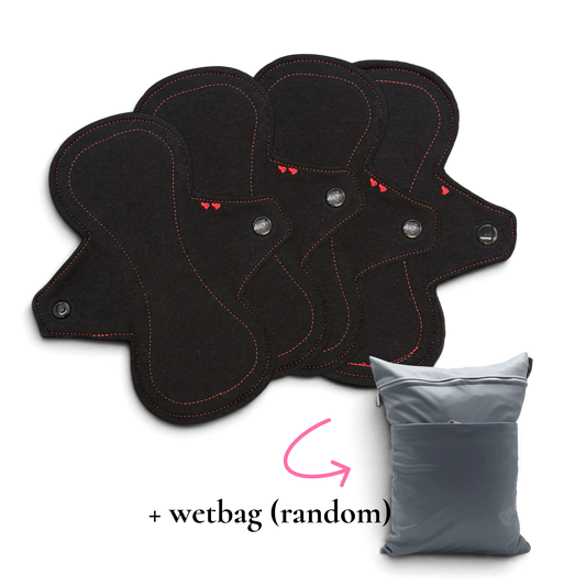 Eerste Menstruatie Set | Medium Small | Zwart | Minimum