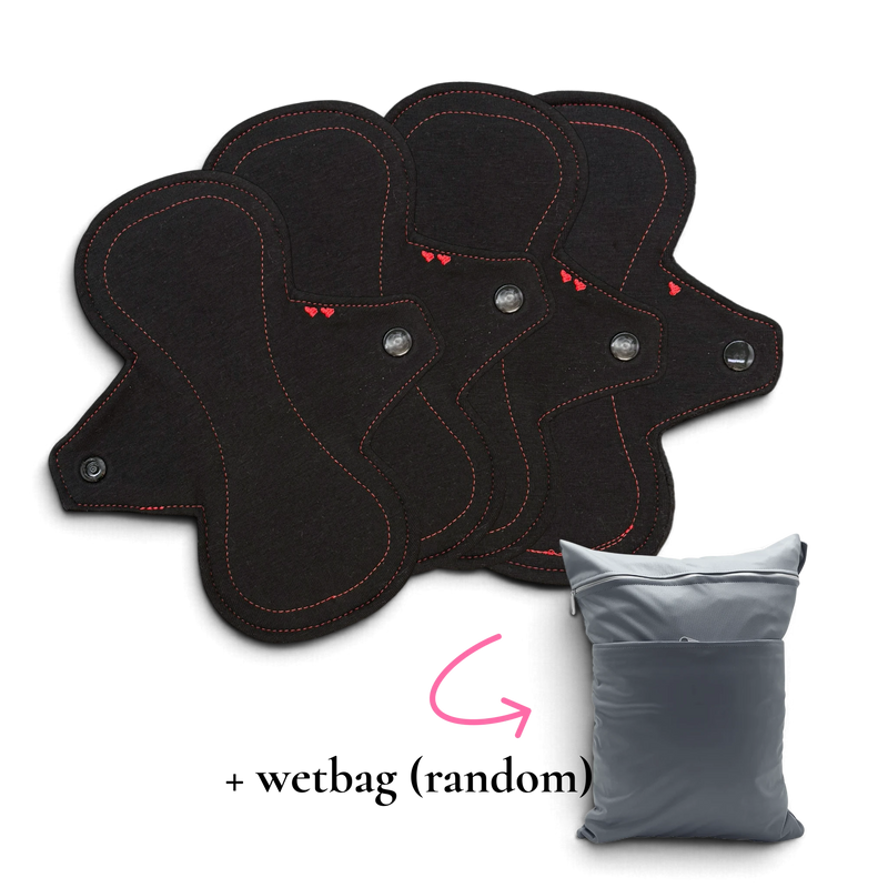 Eerste Menstruatie Set | Medium Small | Zwart | Minimum