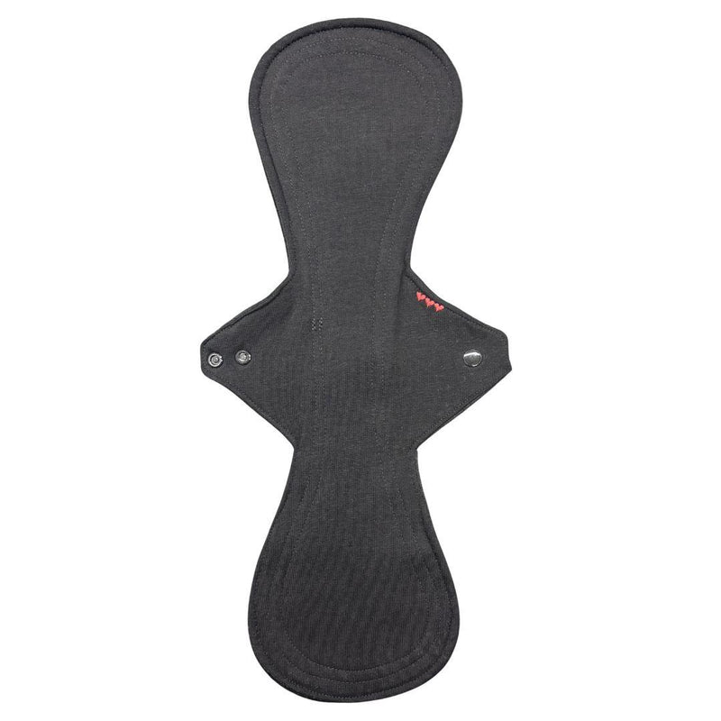 Herbruikbaar maandverband heavy+ tricot zwart - LottePads