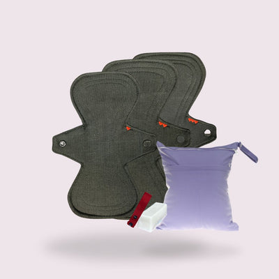 Maandverband | Proefpakket | Tricot | Zwart (6st)
